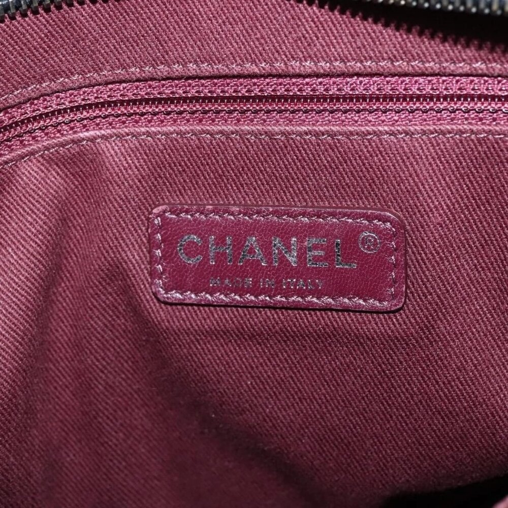 CHANEL Tote Bag Coated Canvas Black Silver CC Auth bs29643 - Picture 12 of 16